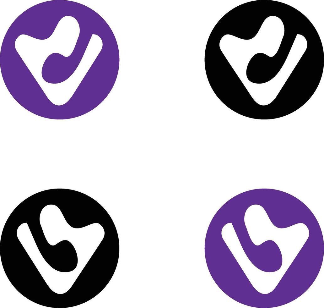 V icon, music, microphone logo vector