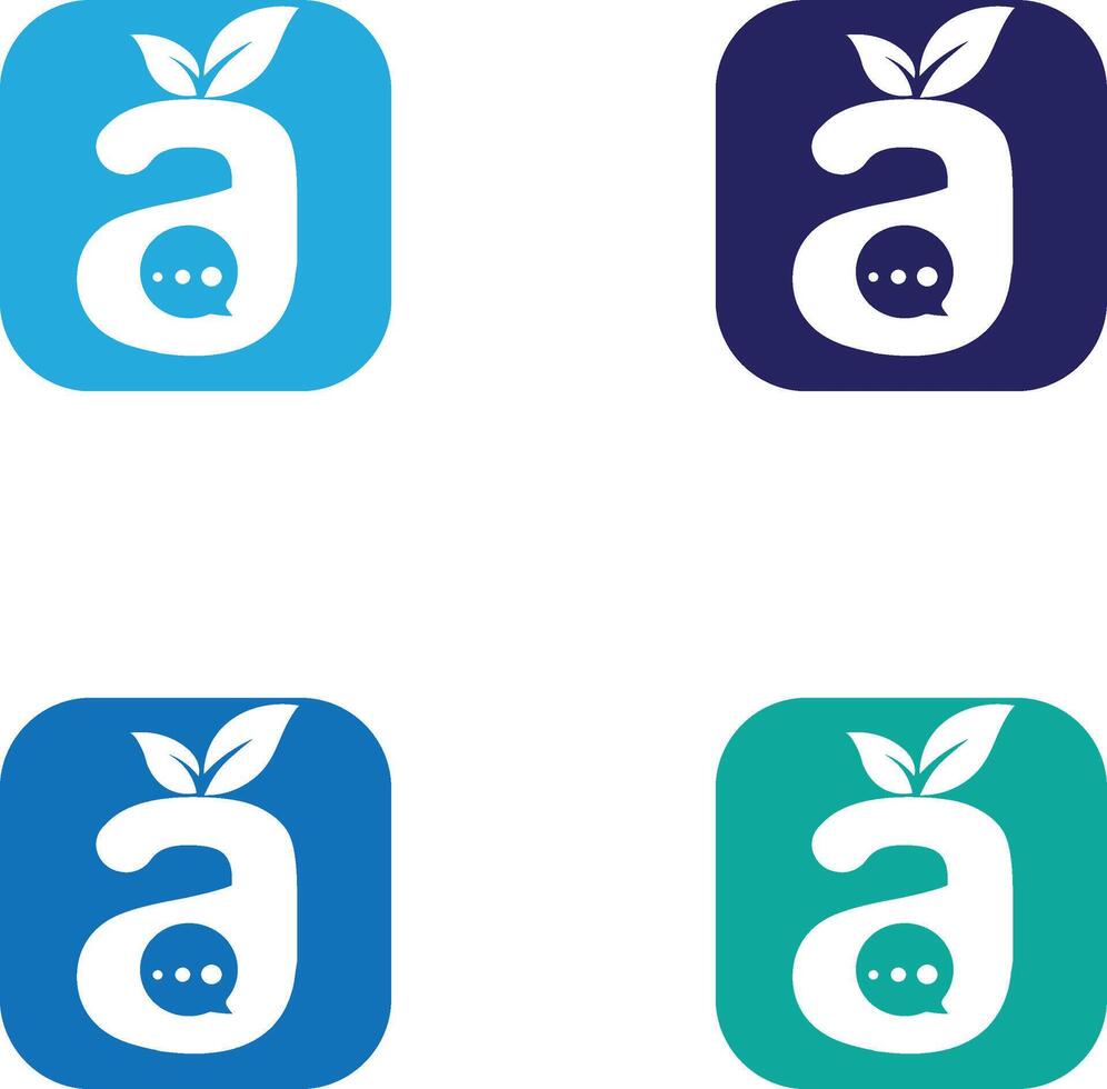 A letter and app logo vector