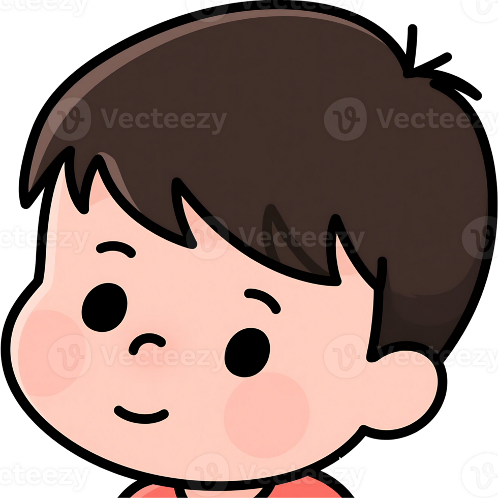 Cute Cartoon Boy Smiling Face png
