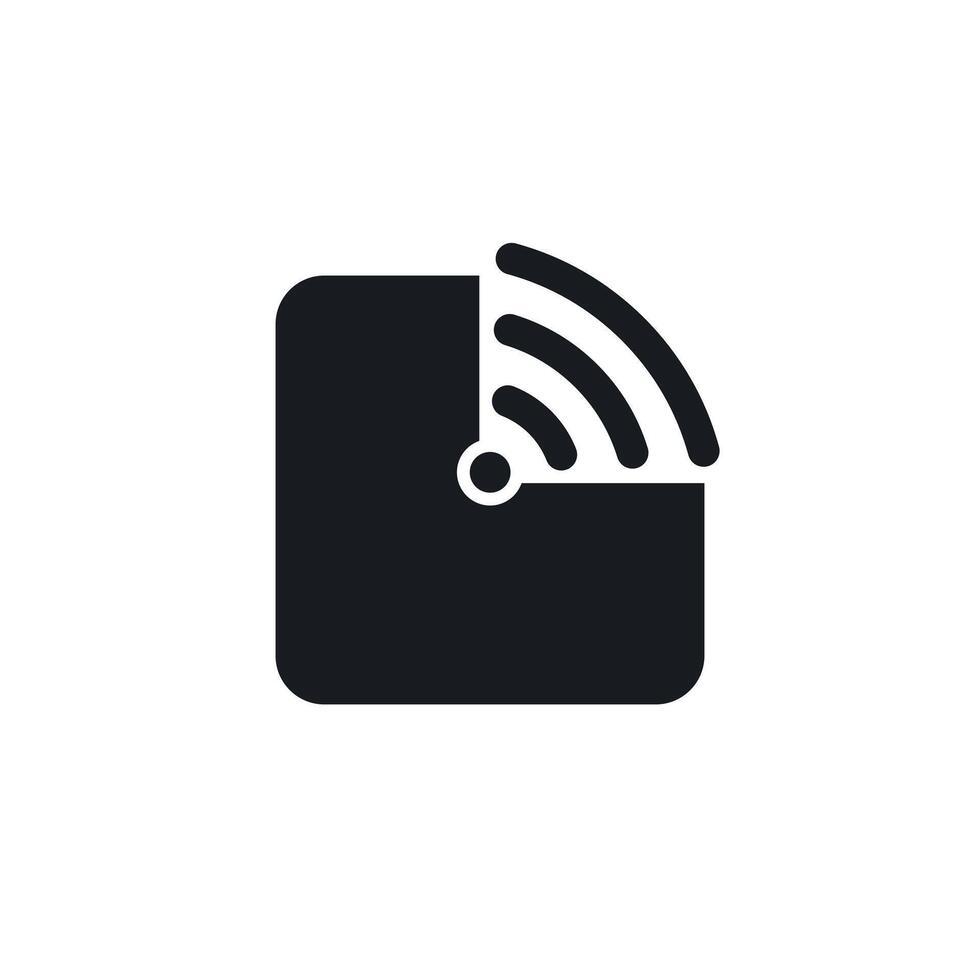 Mobile hotspot icon on white background. Simple design ideal for mobile apps, connectivity, and network interface projects. vector