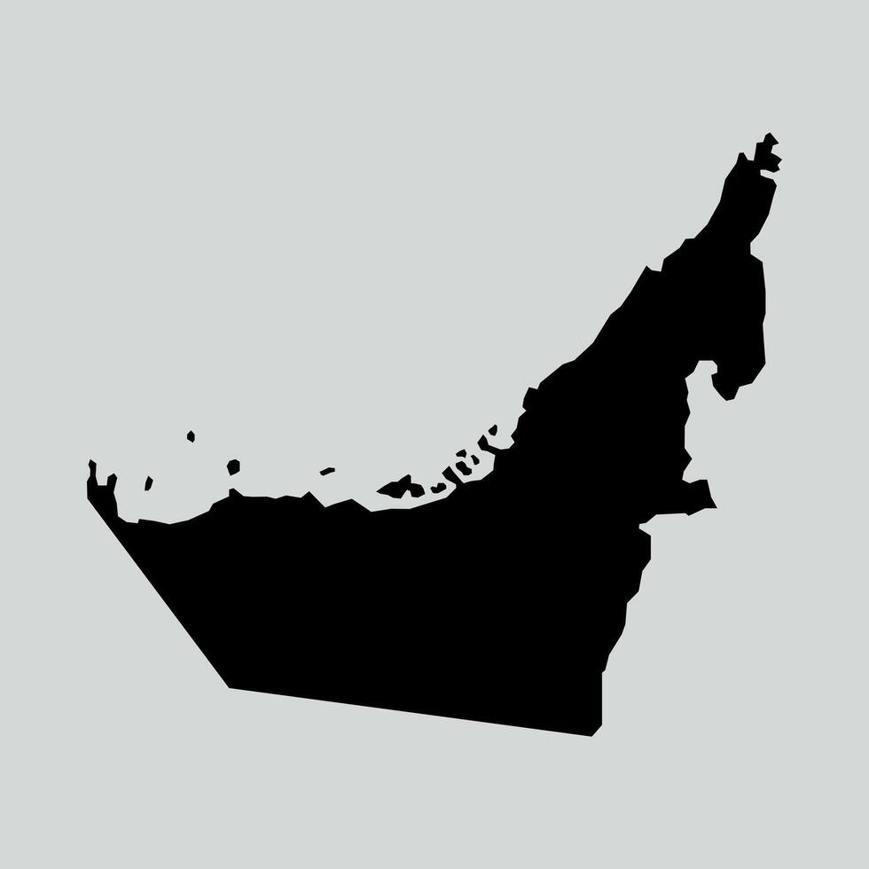 UAE map isolated on white background. Map of UAE illustration vector