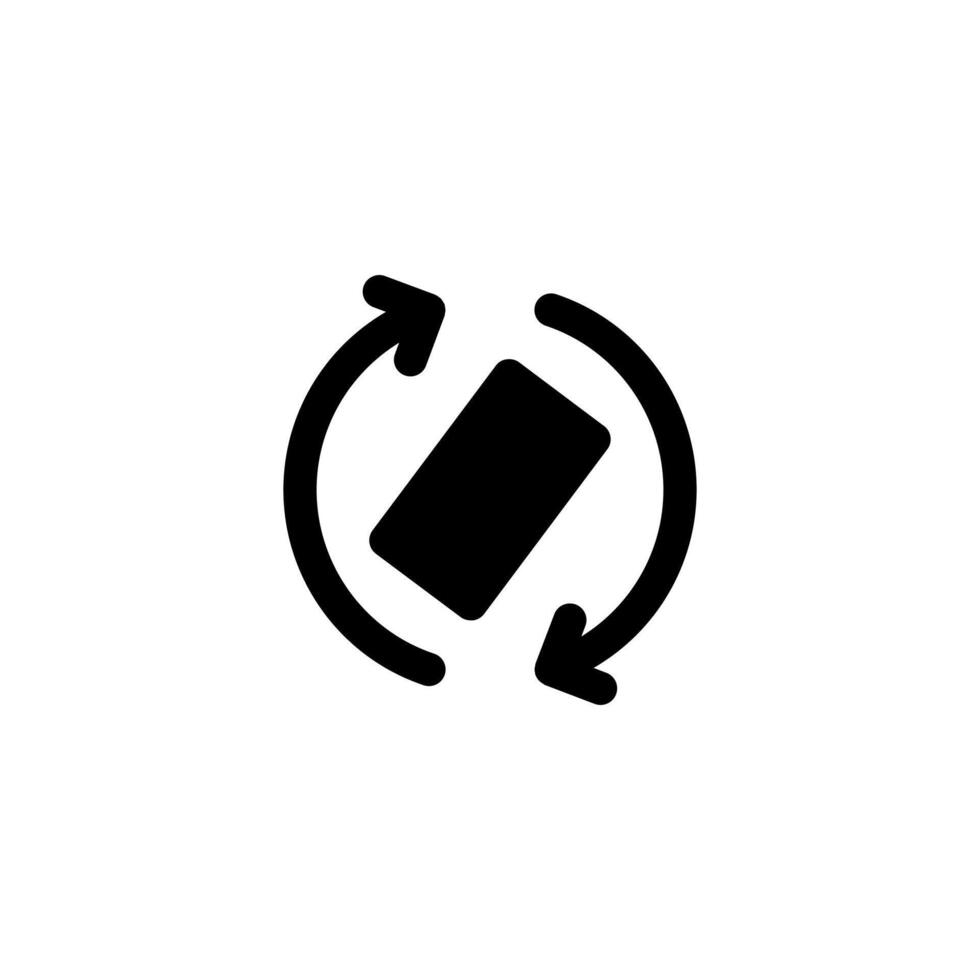 Rotate mobile phone icon set. Smartphone rotation symbols for screen orientation. Illustration ideal for mobile apps and UI design. vector
