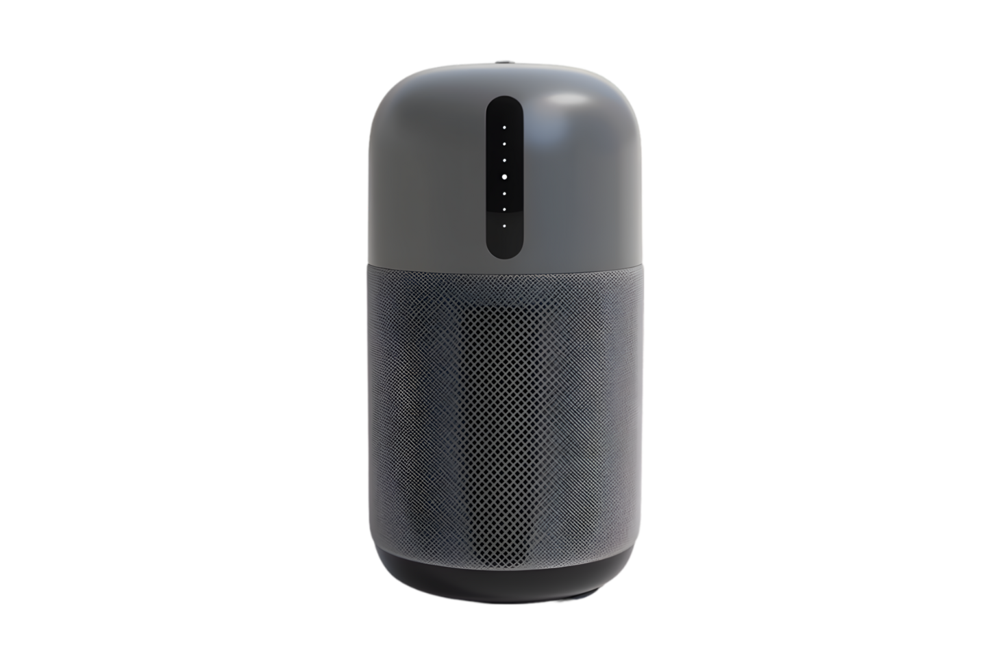 Sleek Gray Smart Speaker Modern Home Audio Device, png