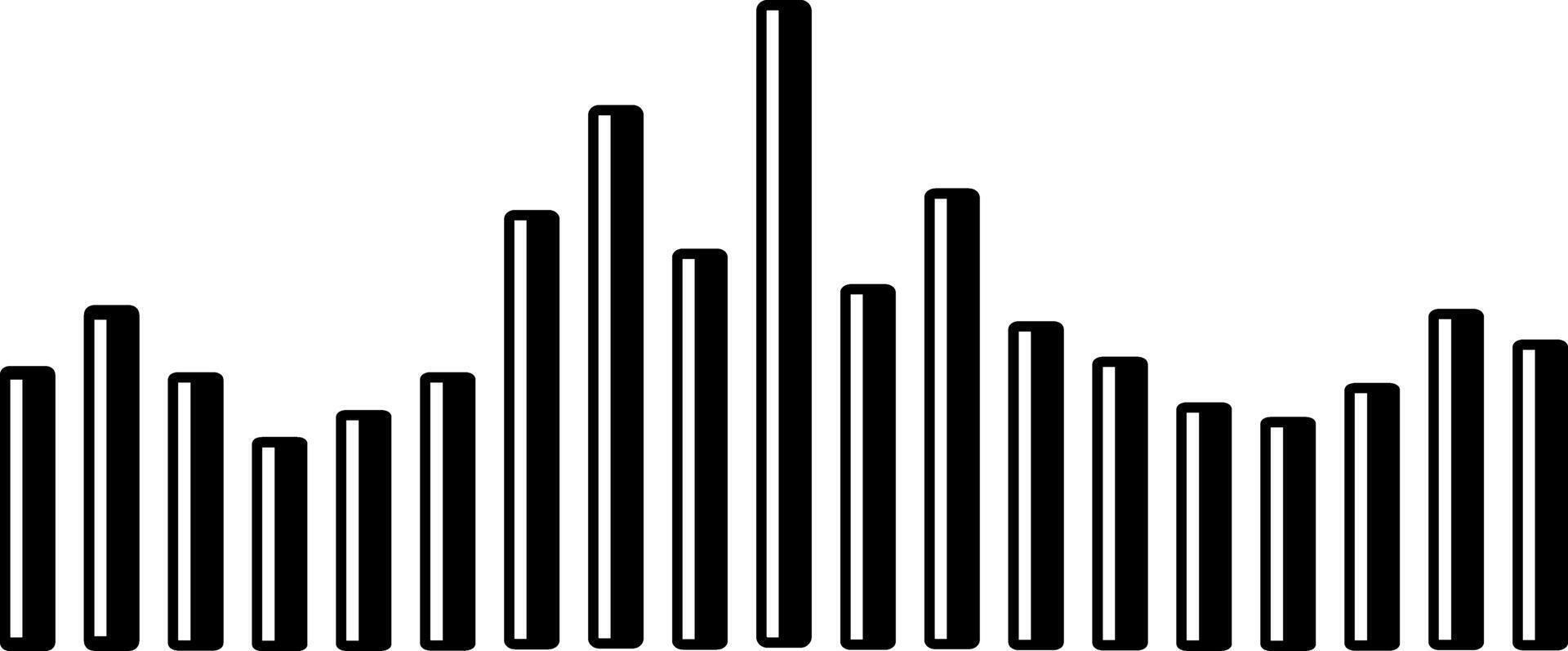 simple illustration equalizer sound wave stripes black no background vector
