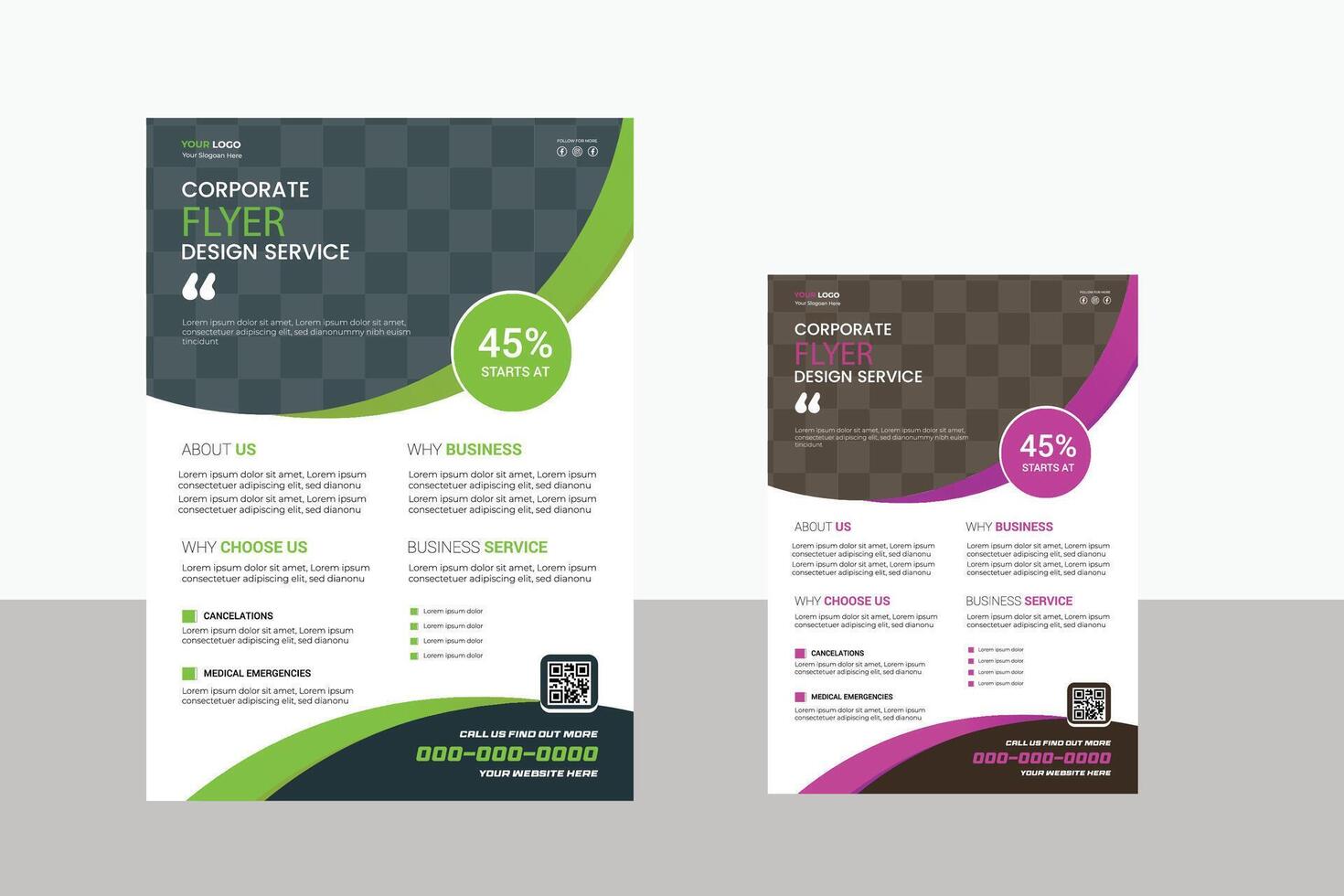Modern Corporate Flyer Template vector