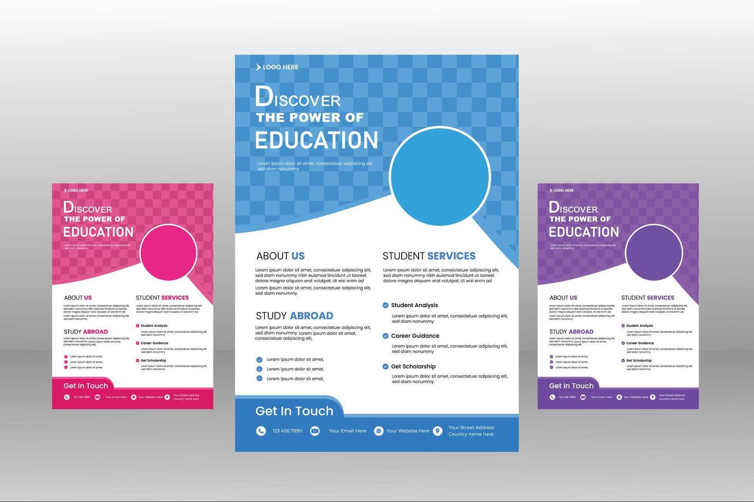 Modern Education Flyer Template for School and College Promotion vector