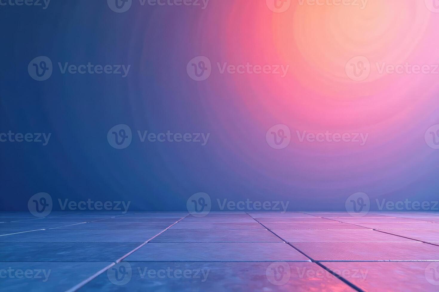 An empty room with a bright light in the background photo