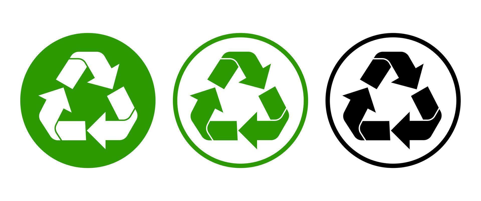 Green Energy icon set, Eco, Recycle symbol, Isolated Garbage pictogram snd Graphic elements, Biology, Nature illustration, Logo in flat style Editable vector