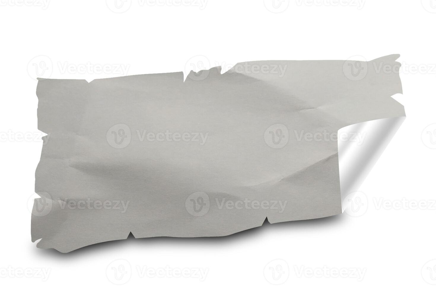 Glued Paper Sticker Tag with Smudged Edges photo