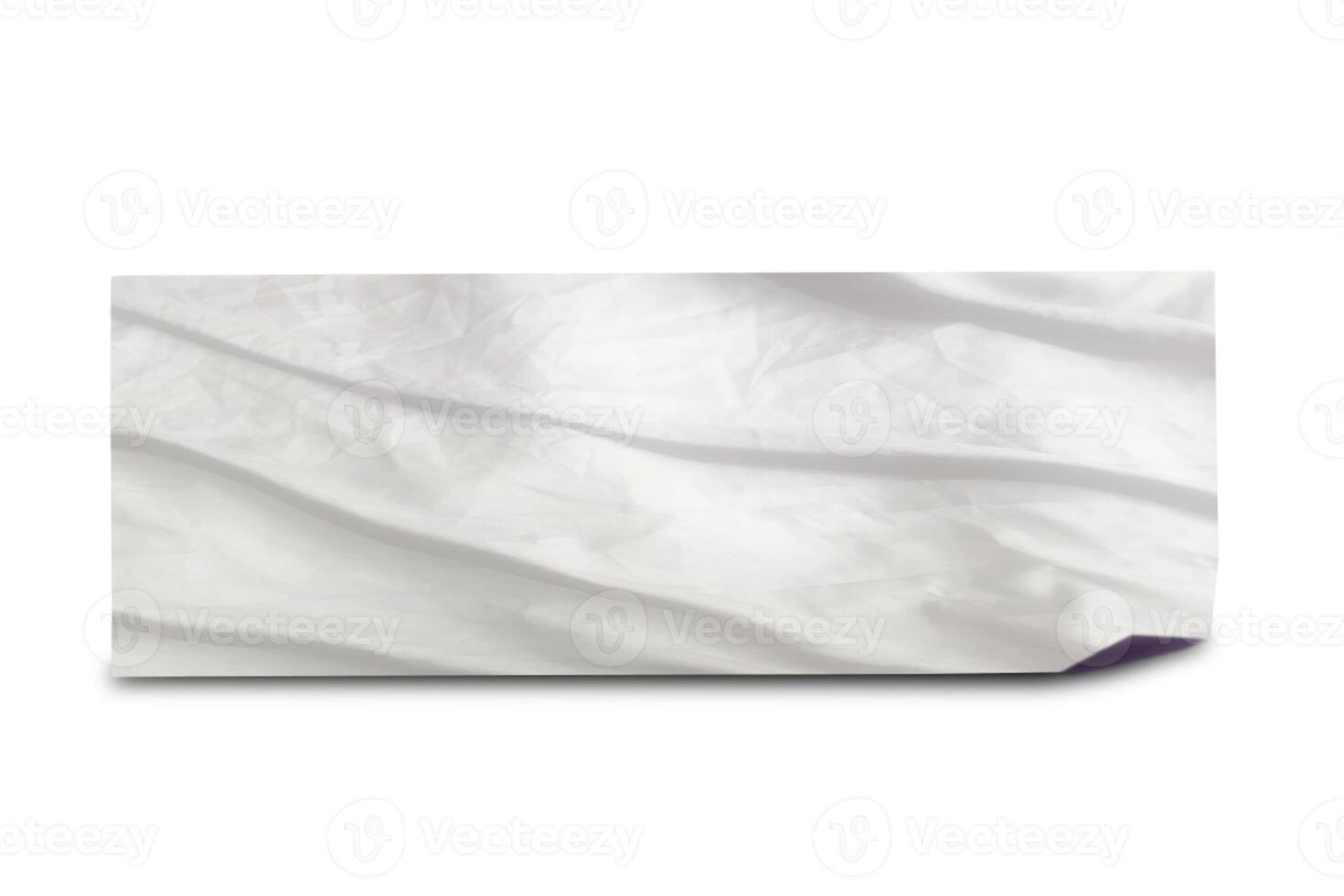 A white envelope with a purple ribbon on top photo