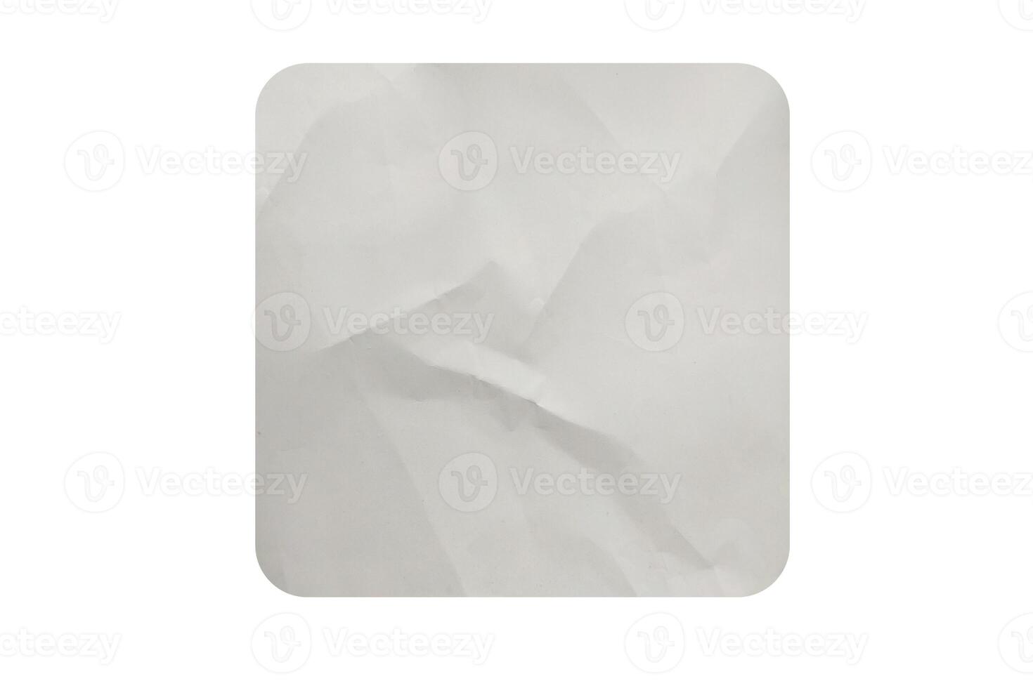 A white square of paper with a white background photo
