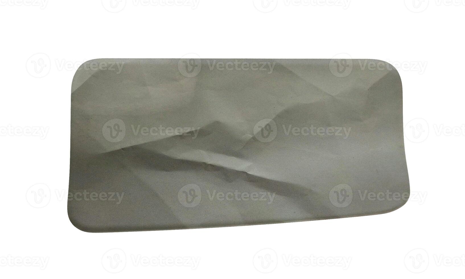 A gray square piece of paper on a white surface photo