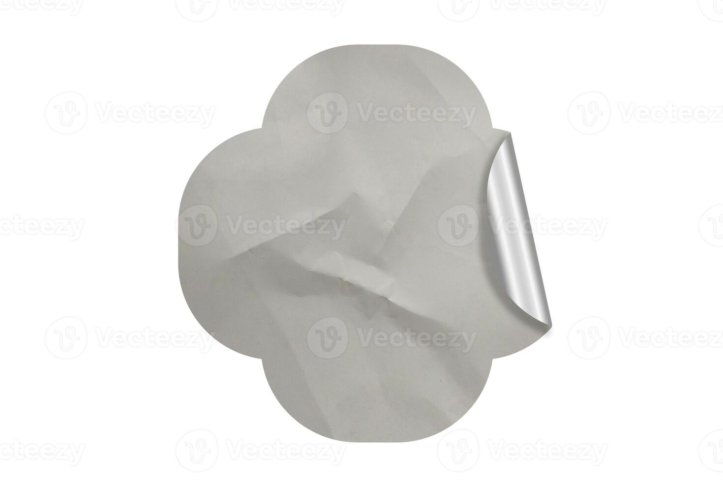 A white paper with a large white cloud on it photo