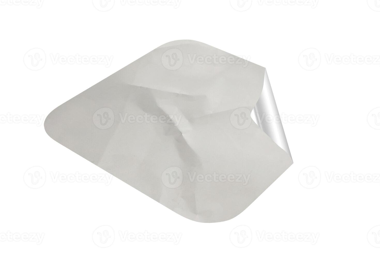 A white square piece of paper on a white background photo