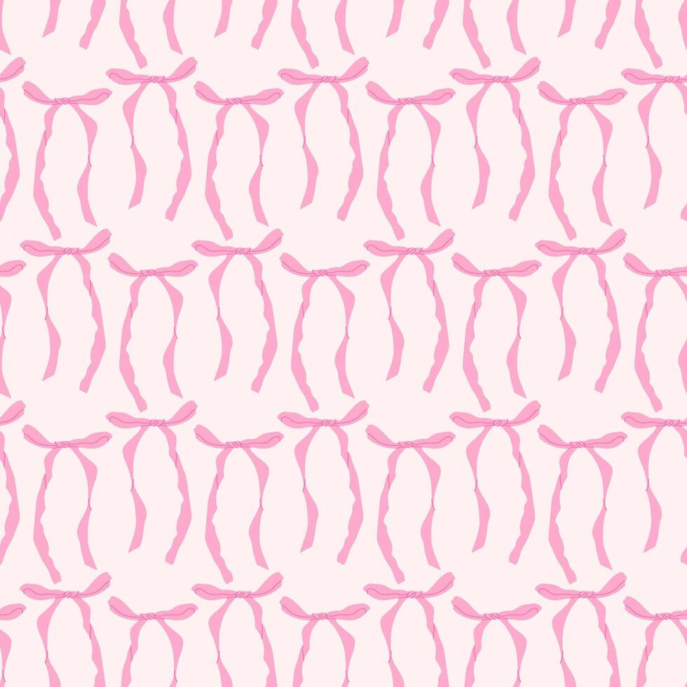 Delicate pink ribbon pattern on light background for elegant design projects vector