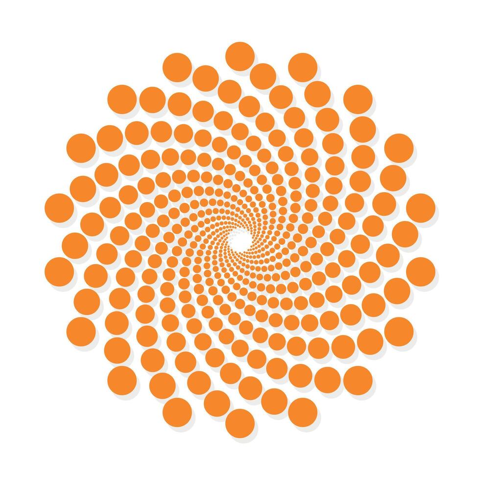 Orange Spiral of Concentric Circles vector