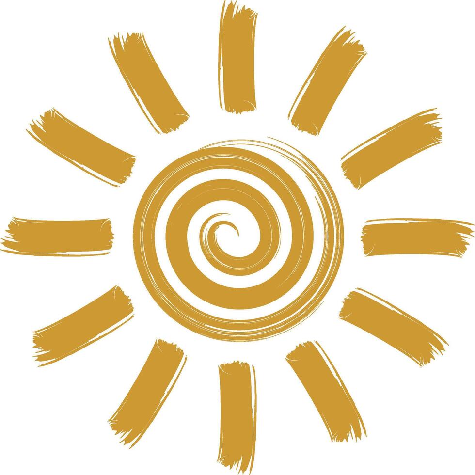 Grunge Sun Hot Summer Design Element for Logos and Graphics vector