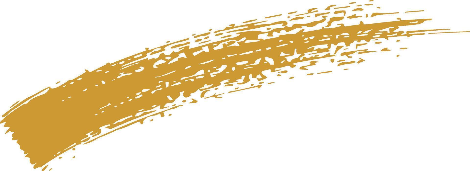 golden brush stroke illustration vector