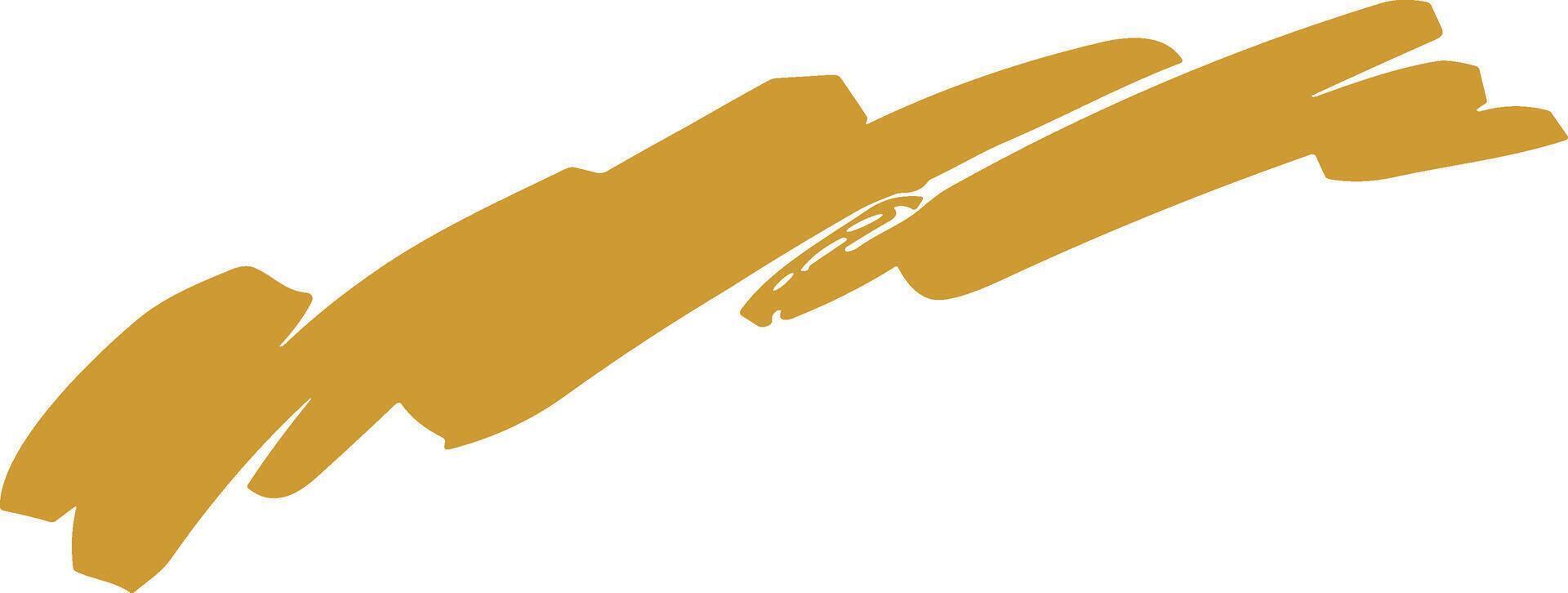 a gold brush stroke on a white background vector