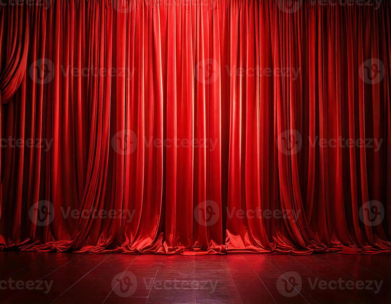 Red curtain and stage scene background photo