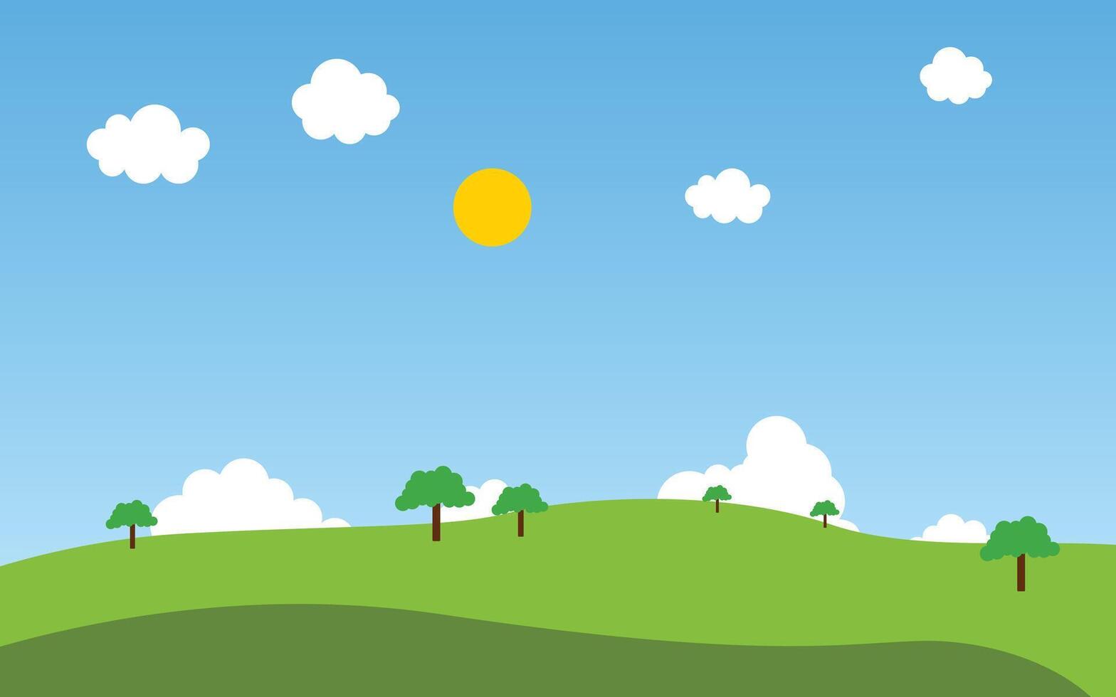 Simple Kids Background With Green And Blue Concept vector