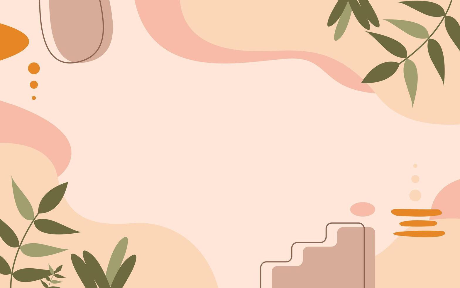Abstract Cute Cream Simple Design Background vector