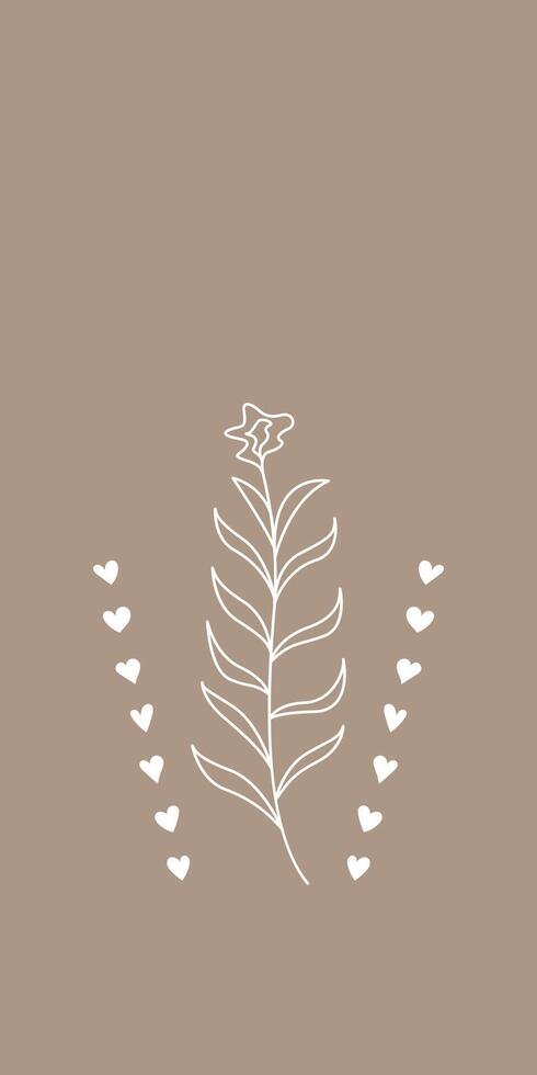 Abstract Very Simple Floral Design Background vector