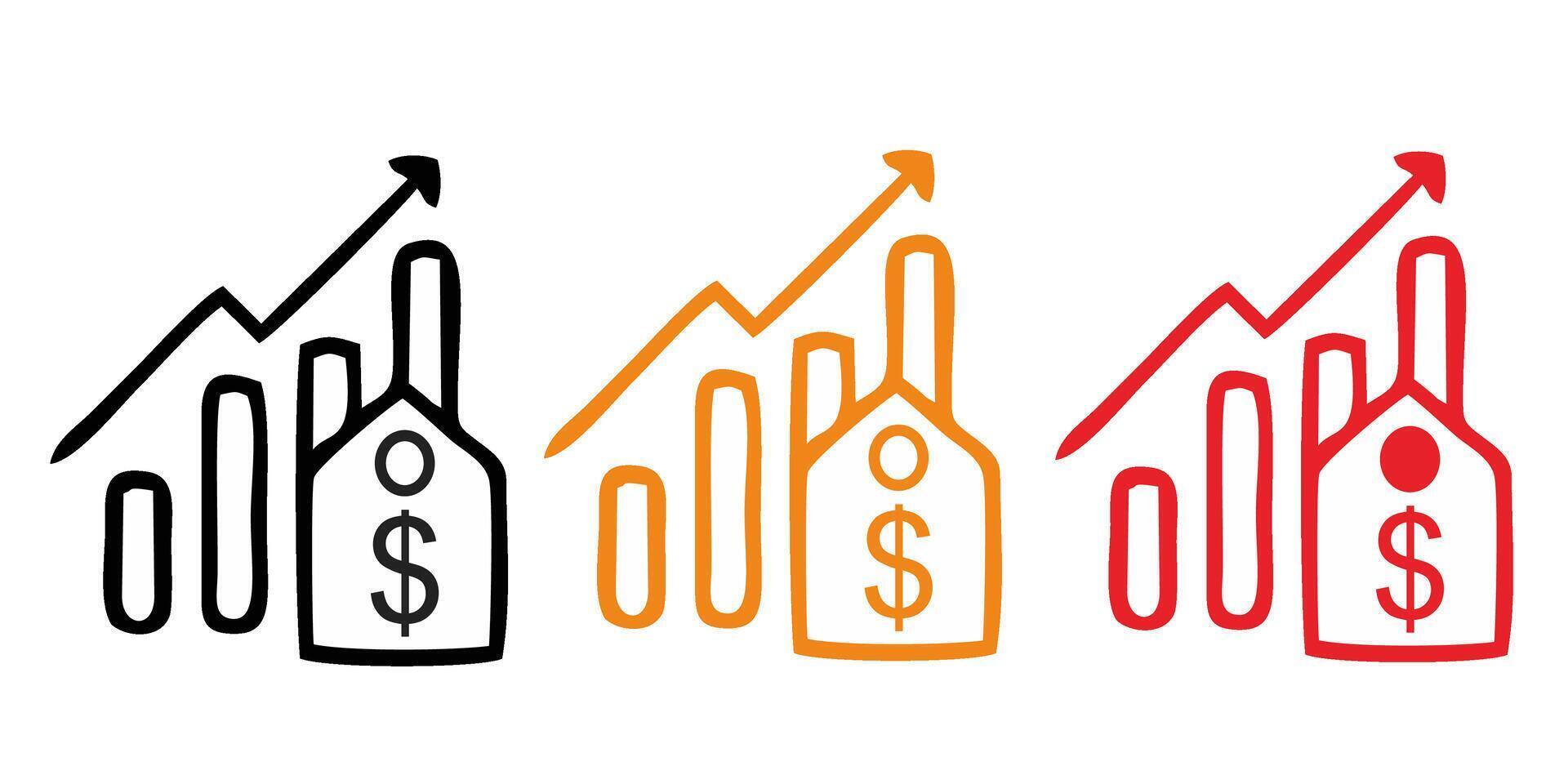 Inflation icon. Simple element from Crisis collection vector