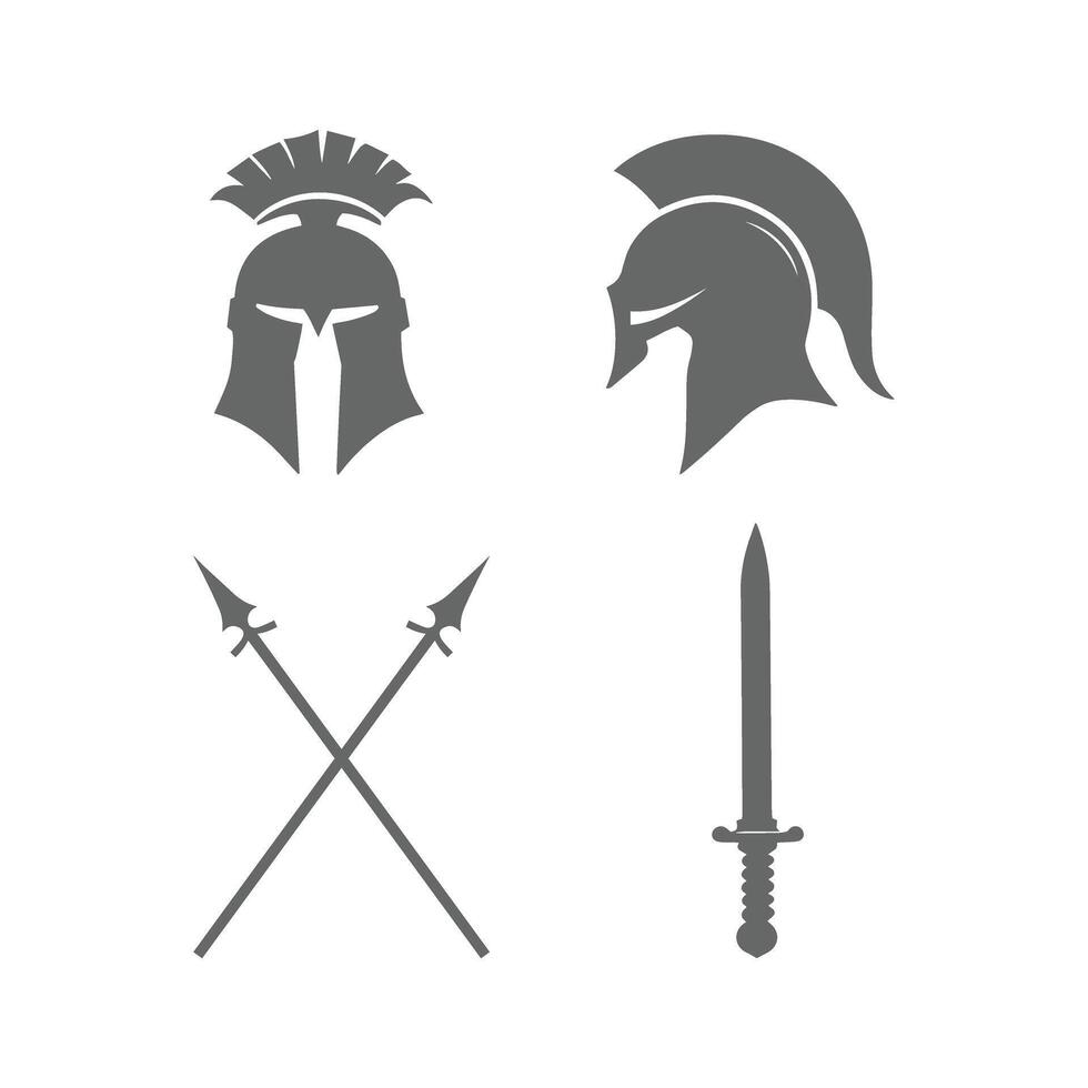 Modern set of medieval elements. vector