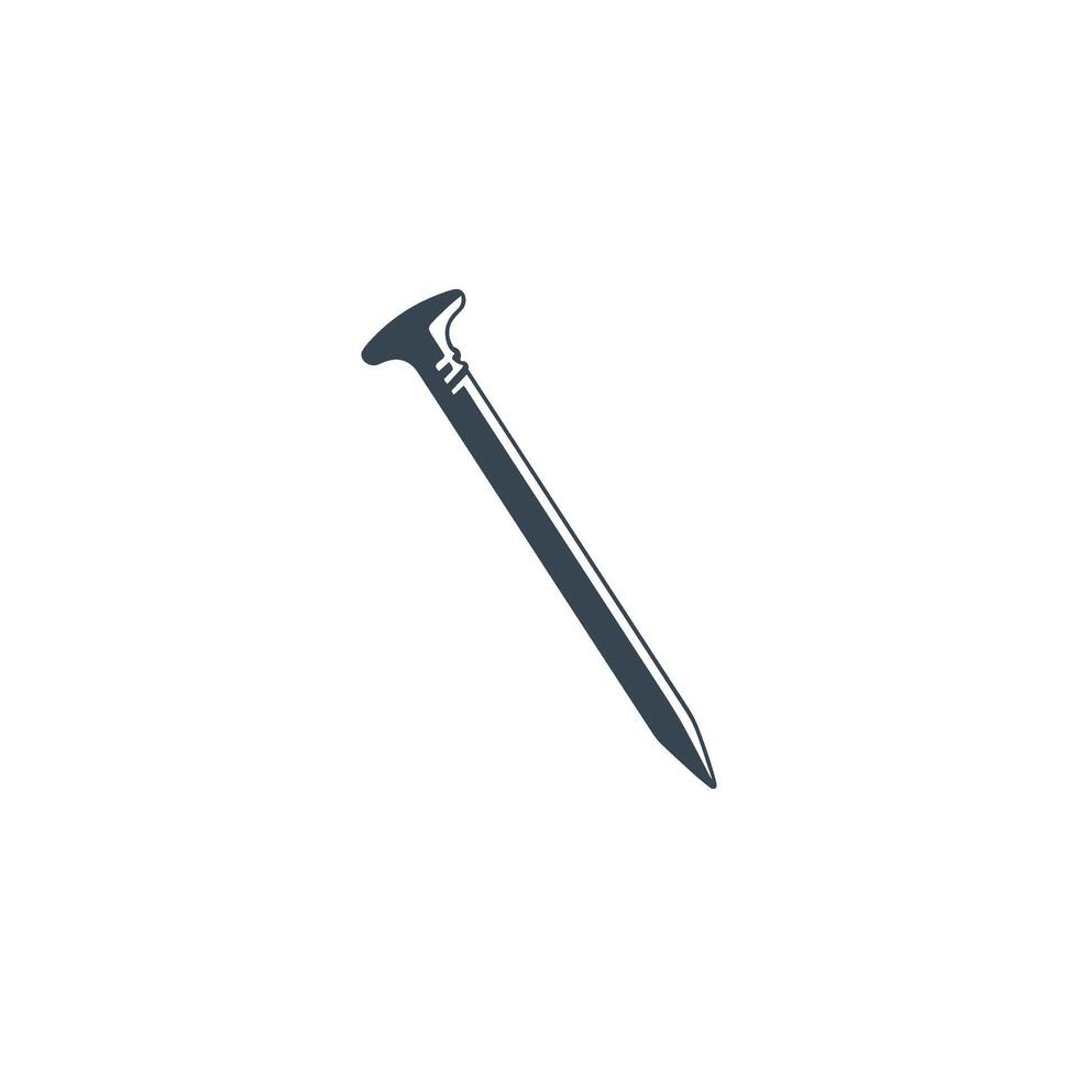 Close-up of a steel nail illustration vector