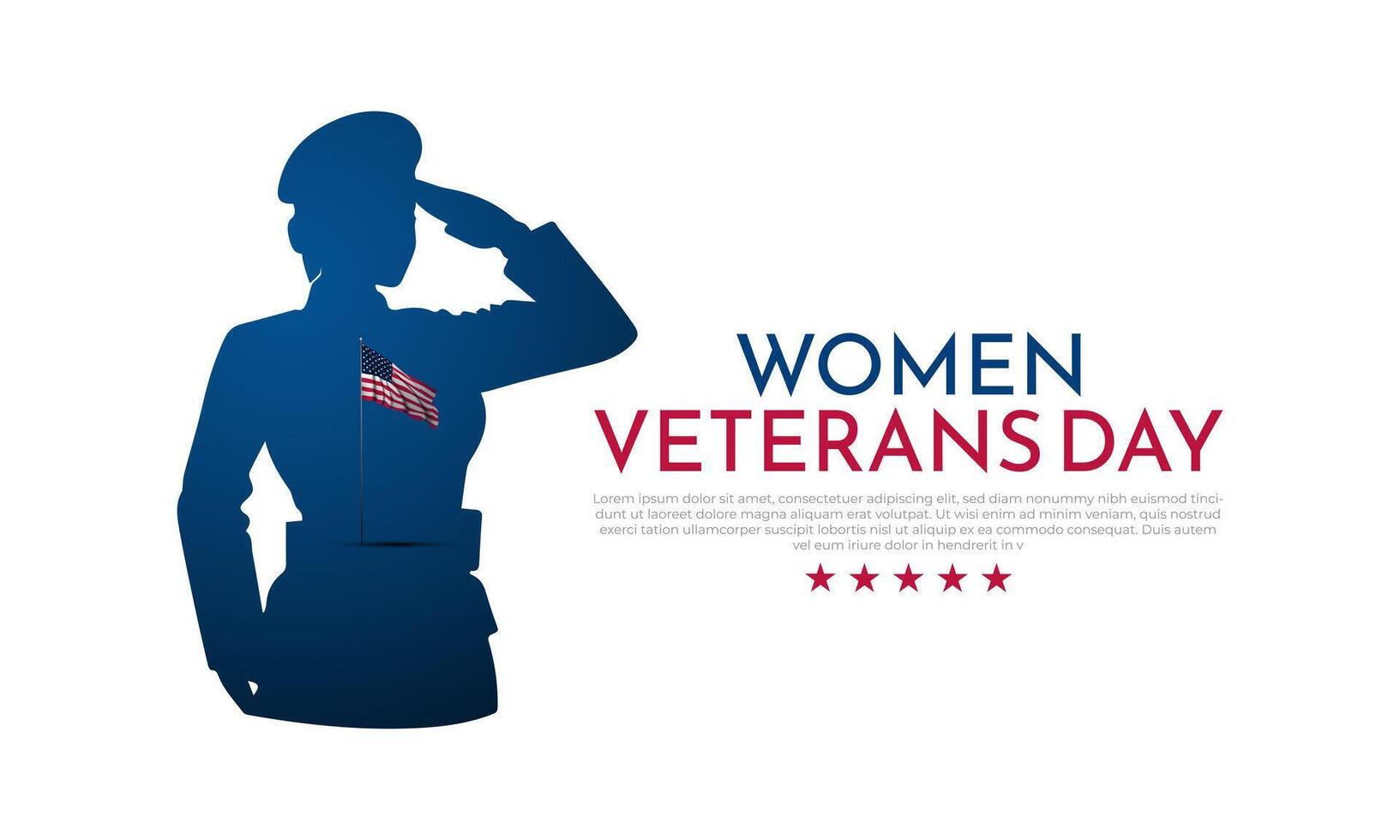 Happy Women Veterans Day United States of America background design illustration vector