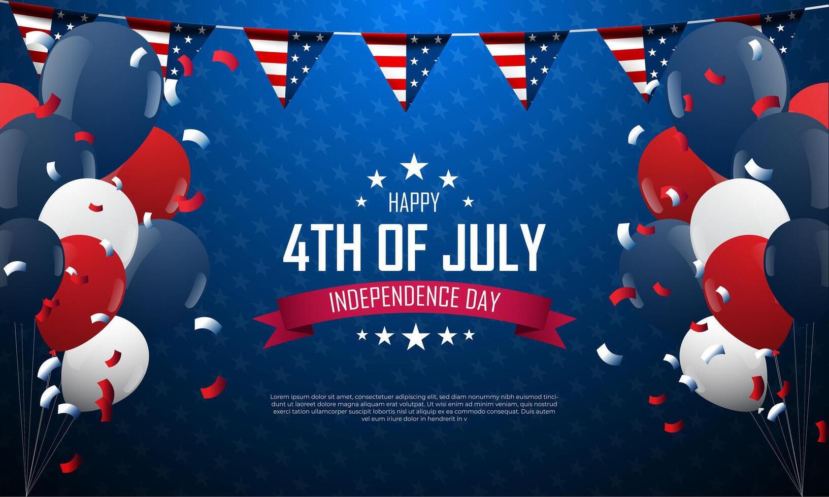 Happy Fourth of July Independence day USA Background illustration vector