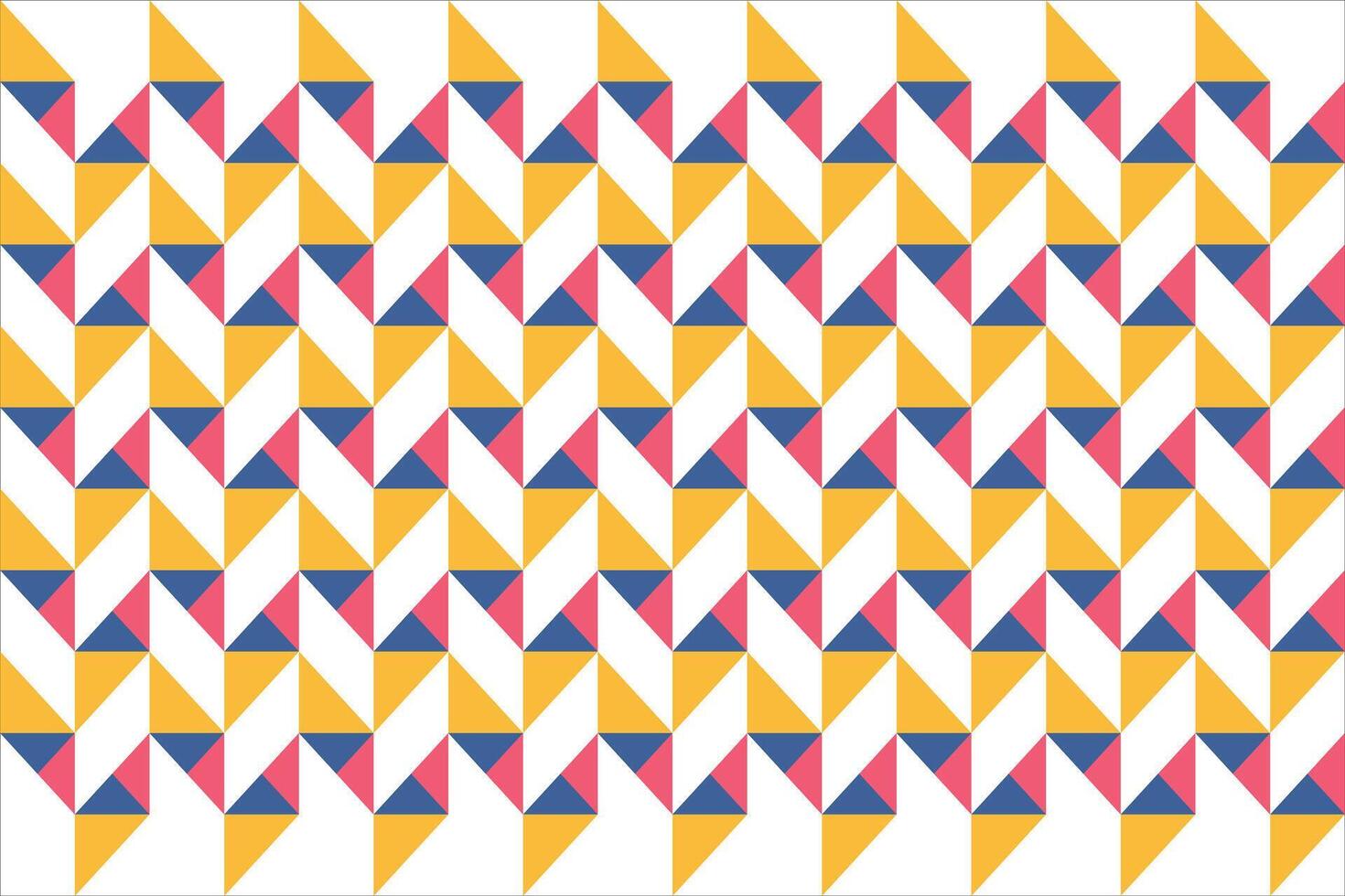 Seamless Isometric Triangle Pattern with Vibrant Colors Modern Abstract Geometry vector