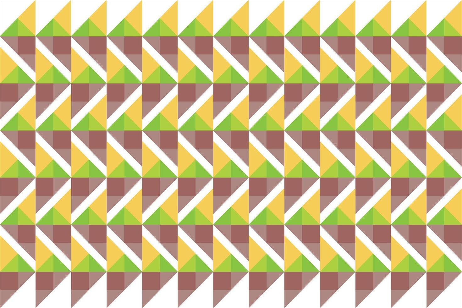 Soft Pastel Diagonal Tile Pattern in Green, Yellow, and Brown Seamless Abstract Design vector