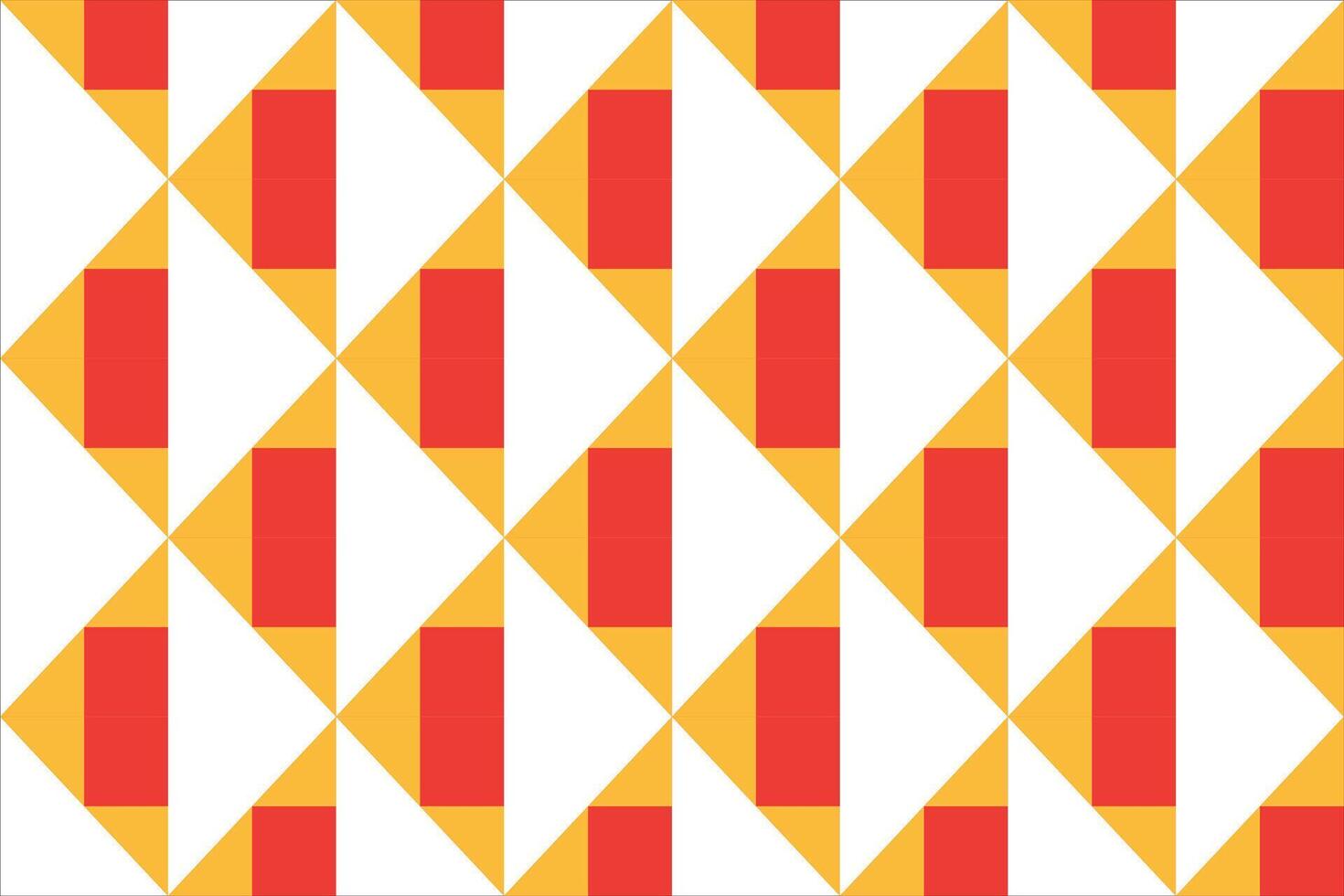 Abstract Warm Colored Triangle and Diamond Pattern Geometric Seamless Design with Red and Orange Tones vector