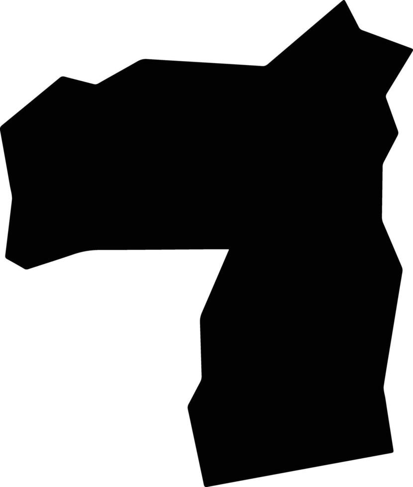 Gozhi Bhutan silhouette map vector