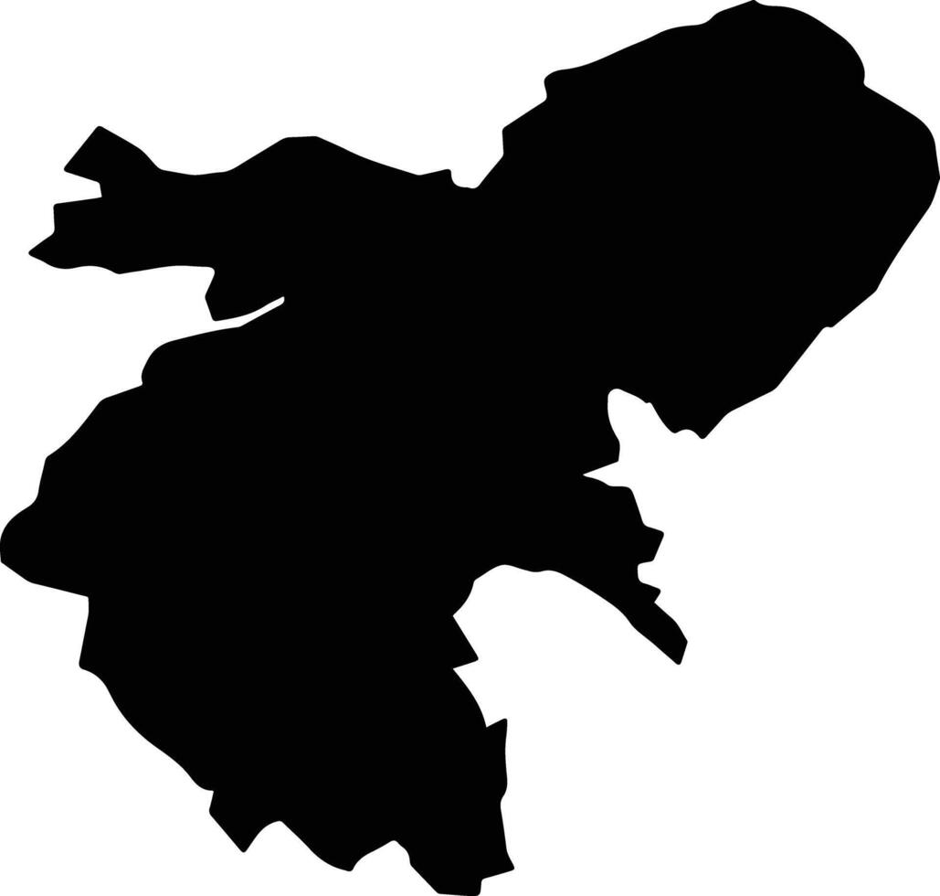 Grad Labin Croatia silhouette map vector