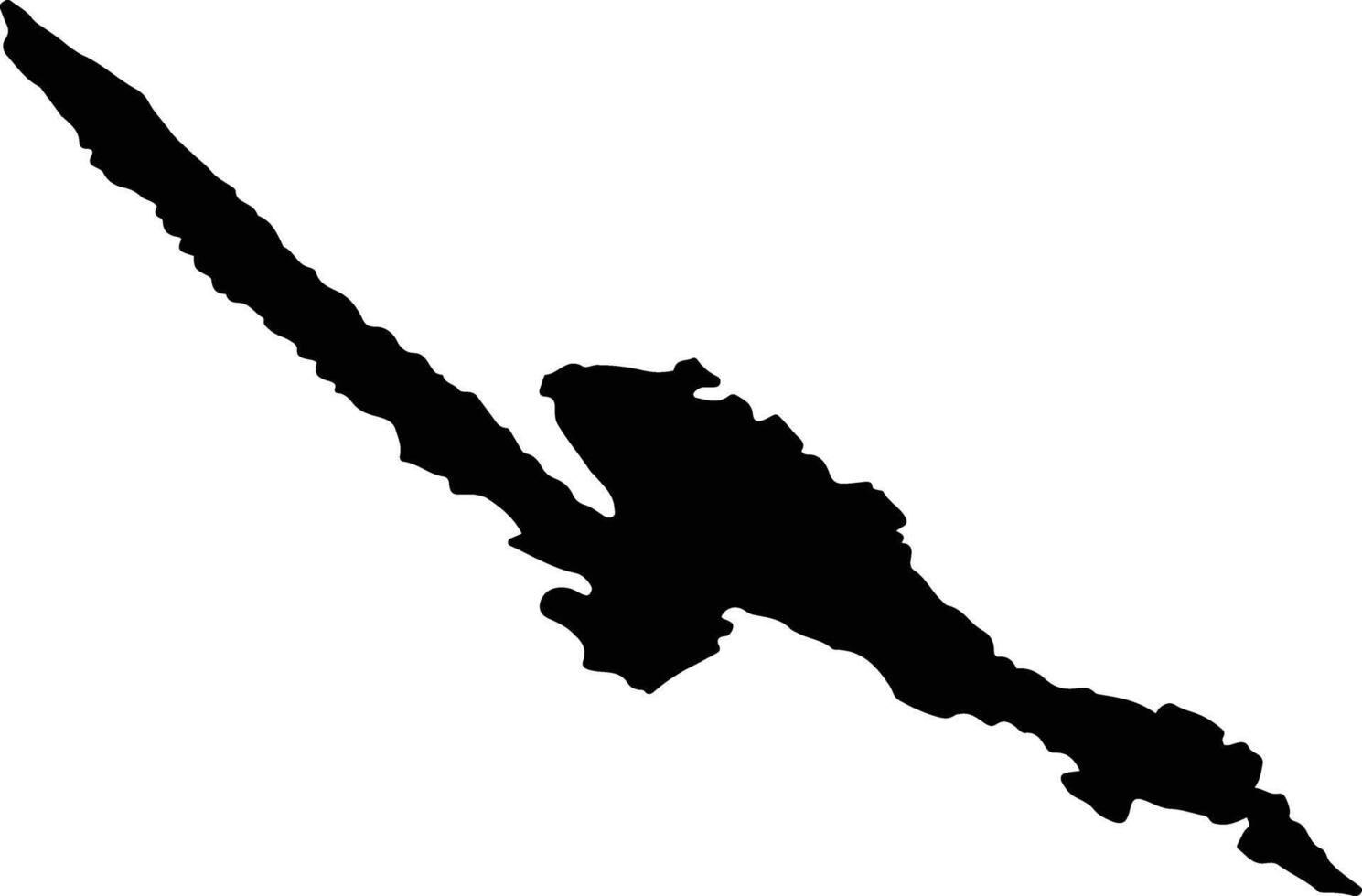 Grad Novalja Croatia silhouette map vector