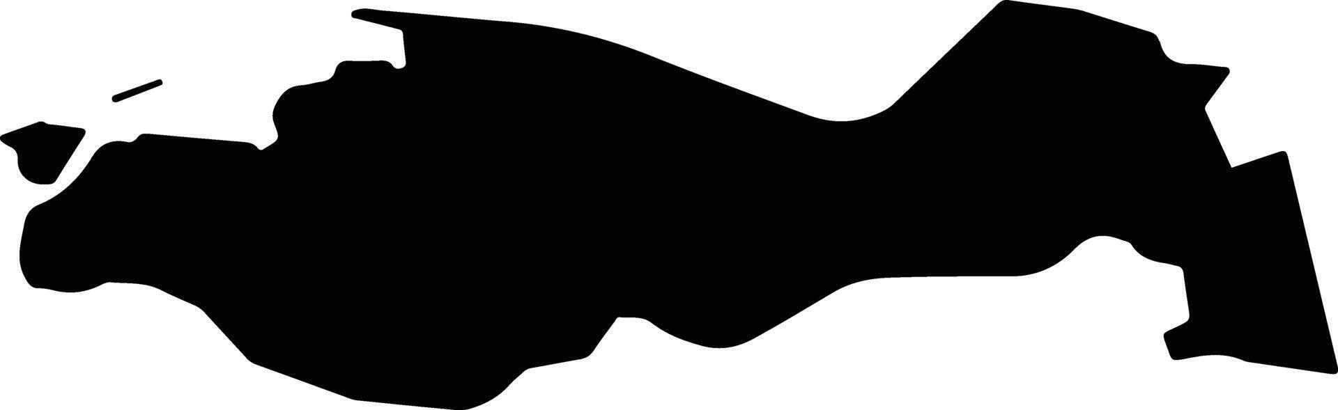 Grad Opuzen Croatia silhouette map vector