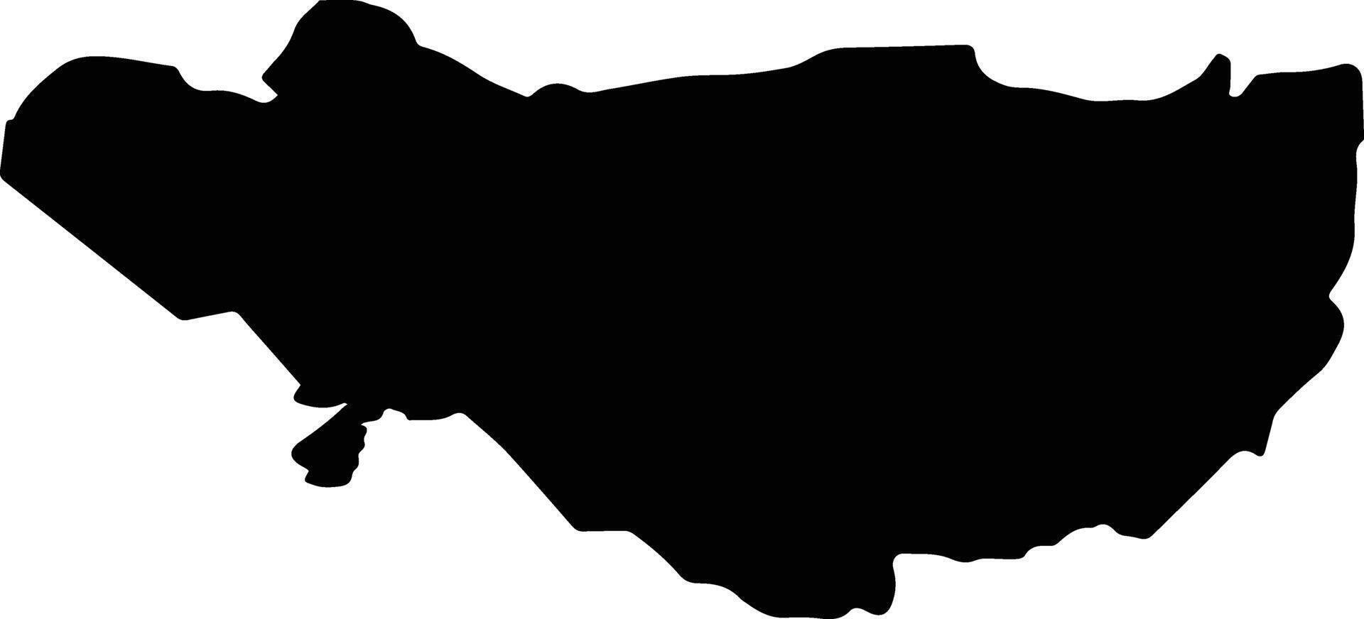 Grad Pakrac Croatia silhouette map vector