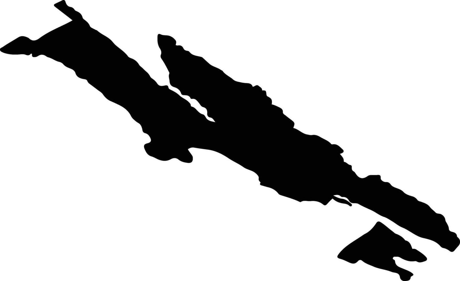 Grad Pag Croatia silhouette map vector
