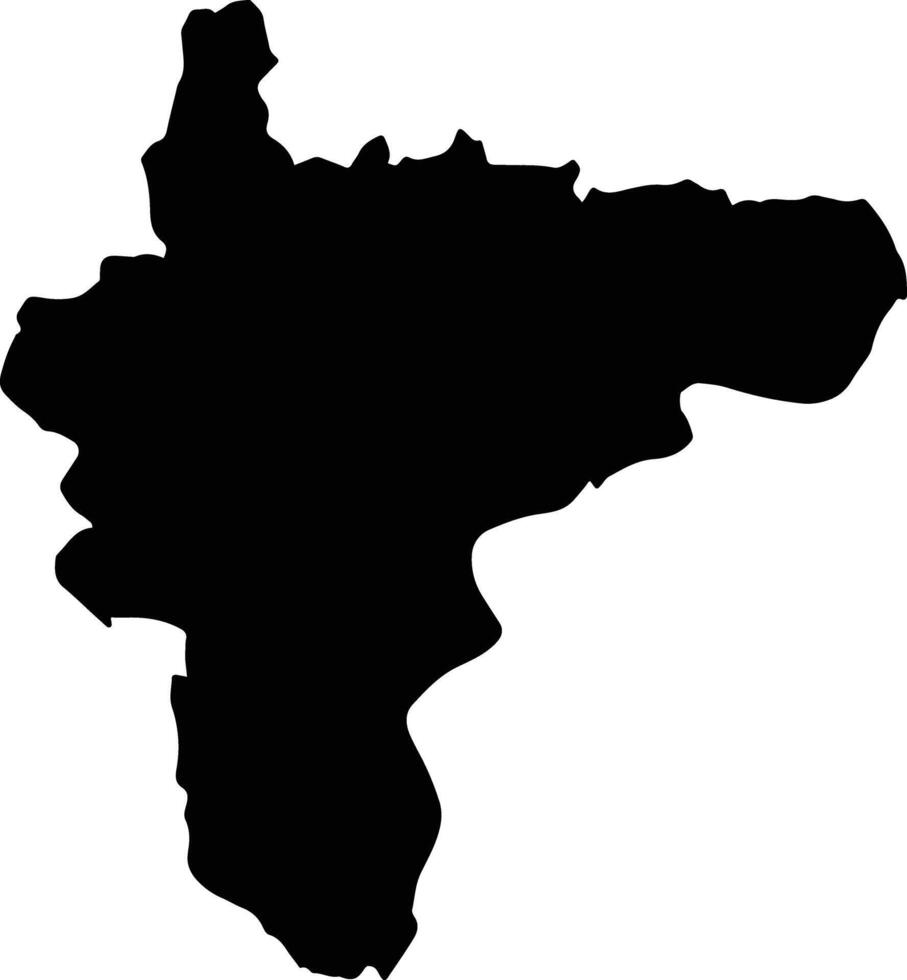 Haora India silhouette map vector
