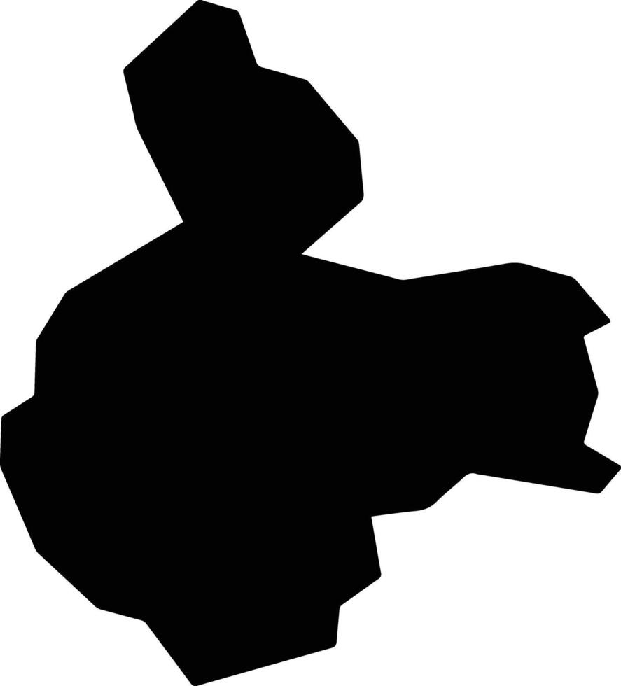Hapcheon gun South Korea silhouette map vector