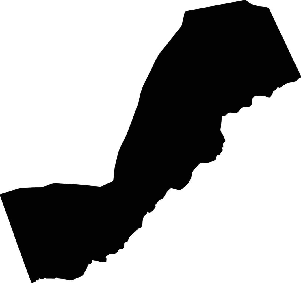 Haraze Mangueigne Chad silhouette map vector