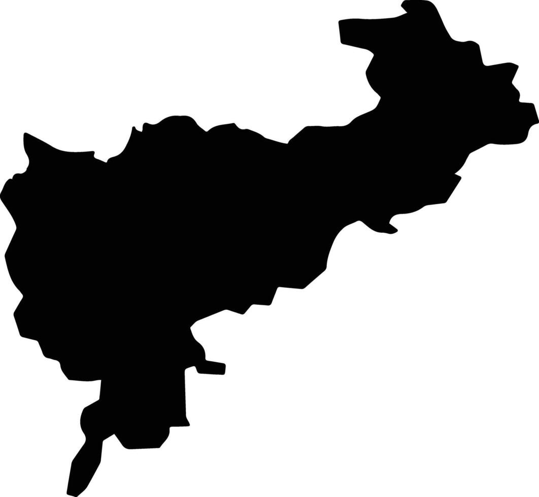 Harim Syria silhouette map vector