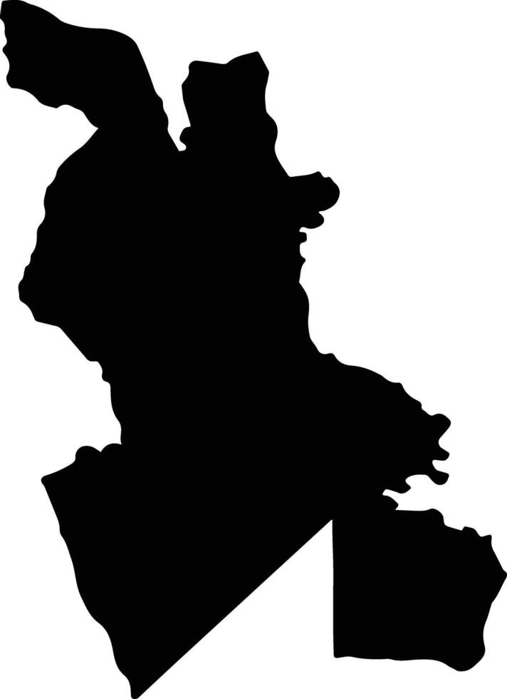 Harkers Hall Jamaica silhouette map vector