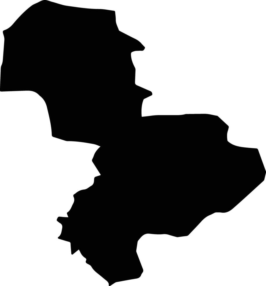 Harsin Iran silhouette map vector