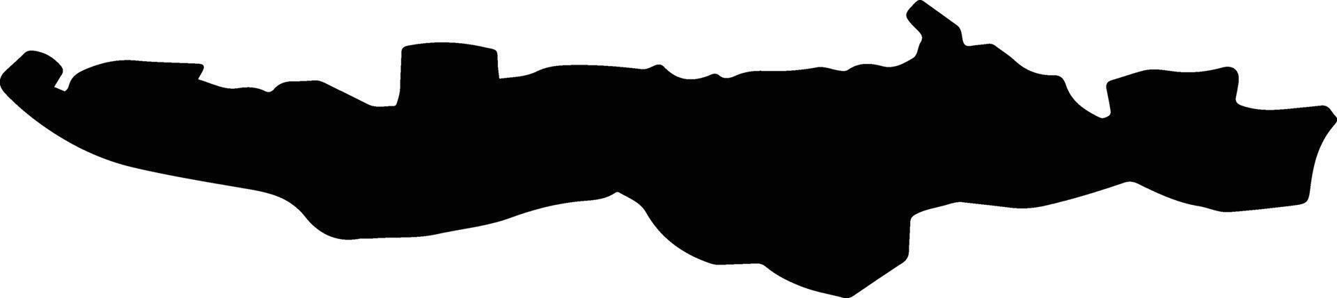 Hasankeyf Turkey silhouette map vector