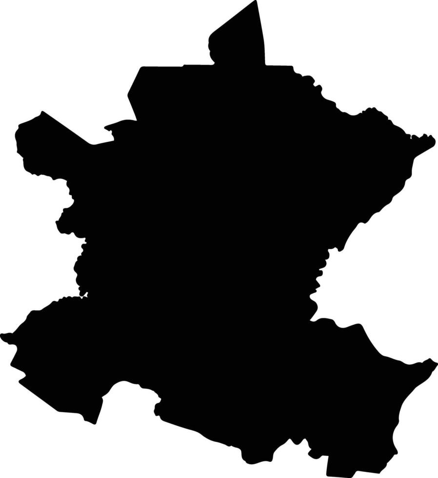Hastings District New Zealand silhouette map vector