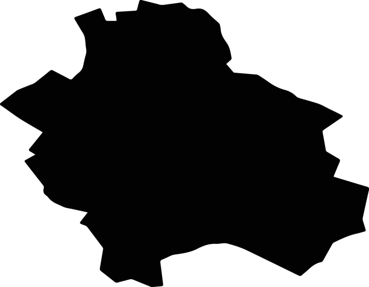 Hatvan Hungary silhouette map vector